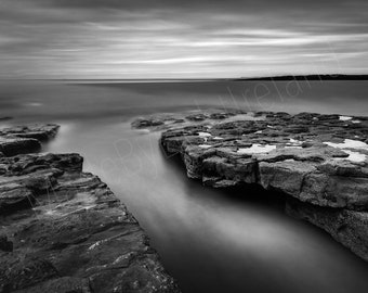 Fine Art, Black and White Photography, Streedagh, County Sligo, Sligo,  Ireland, Ocean view