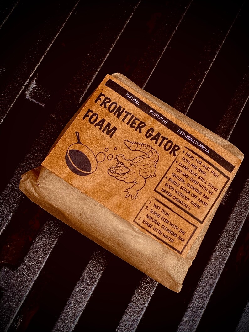 Frontier Gator Foam, Natural Cast Iron and Grill Scrubber Soap