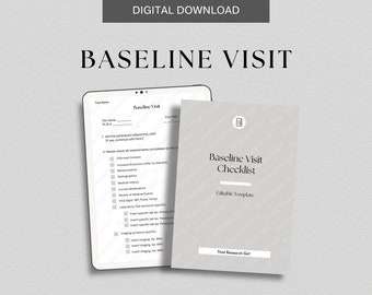 Può includere: Modello di checklist modificabile per una visita di base. La checklist include sezioni per il consenso informato, i criteri di inclusione/esclusione, i dati demografici, la storia medica, i farmaci attuali, la revisione degli eventi avversi, i segni vitali, gli esami di laboratorio e le immagini.