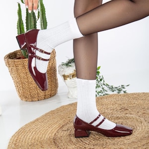 靴 Cherry-Patterned Mary Jane Flats / 38 靴 Cherry-Patterned Mary Jane Flats / 38 靴 Cherry-Patterned Mary