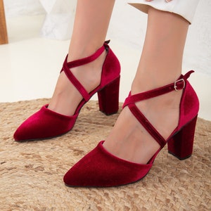 Wine red heels on sale