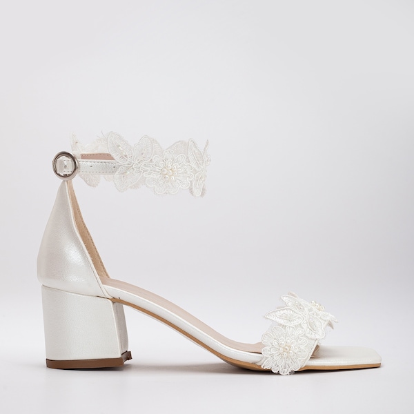 Floral Wedding Sandals, Lace Bridal Sandals, Wedding Shoes, Bridal Sandals, Bridal Shoes, Lace Wedding Shoes, Lace Wedding Heels for Bride