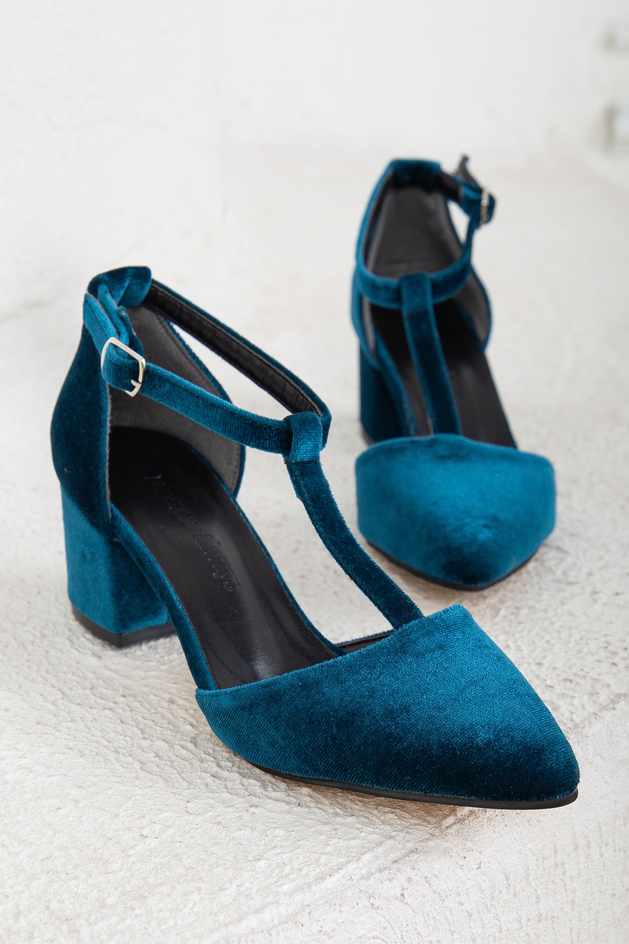 Blue Velvet Shoes Teal Blue Velvet Shoes Wedding Shoes Mary Etsy