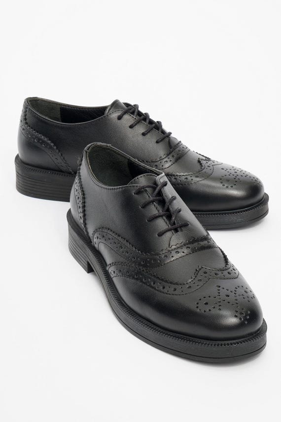 Black Leather Oxford Shoes, Oxford Shoes, Black Leather Shoes, Office shoes, Black casual shoes, Women Oxford Shoes, Black Shoes