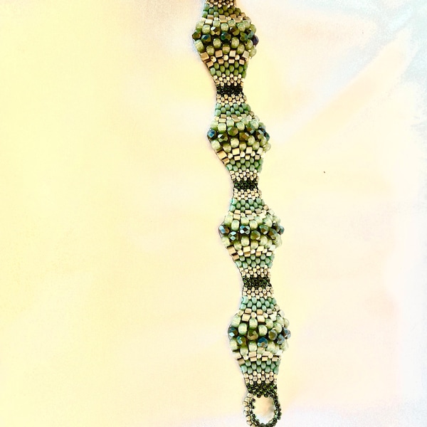 Woven Seed Bead Bracelet Etsy