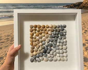 Decorazione murale con conchiglie naturali / Arredamento costiero / Decorazione da parete per casa al mare / Cornice portagioie con conchiglie fatte a mano