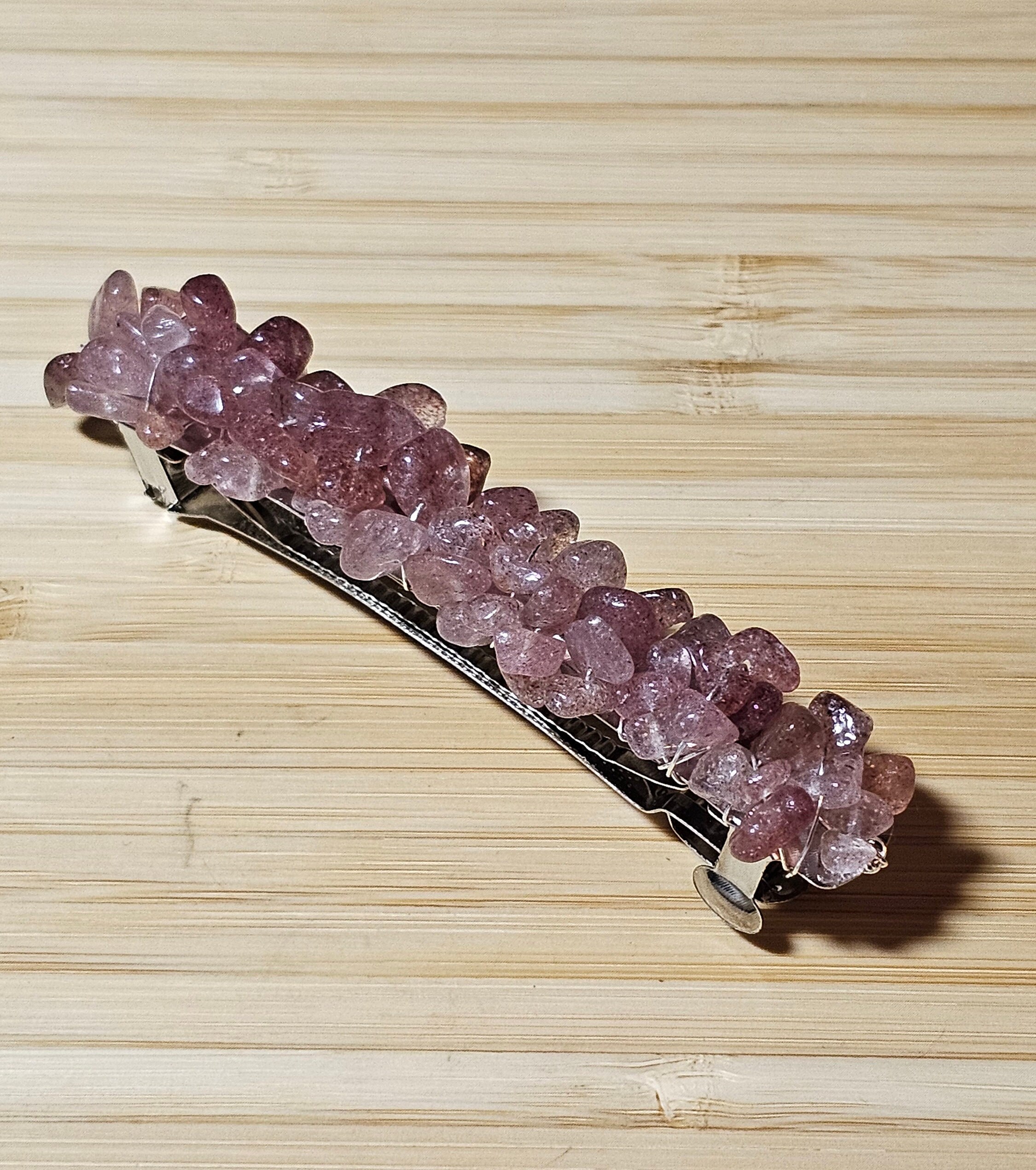 Handmade Adjustable Chrystals Hair Clip Piece? Raw Crystal Hair Clip - Etsy main image 2