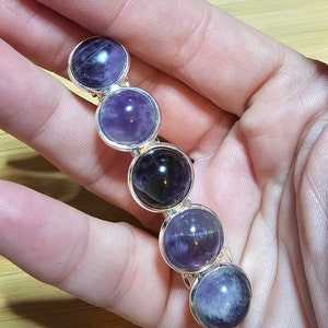 Amethyst Purple French Barrette - Elegant Silver Hair Clip Accessory for Weddings, Bridesmaid, Hair Jewelry, Crystal Mother&#39;s Day Gift
