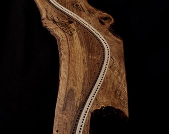 Live Edge Hardwood Cribbage Board