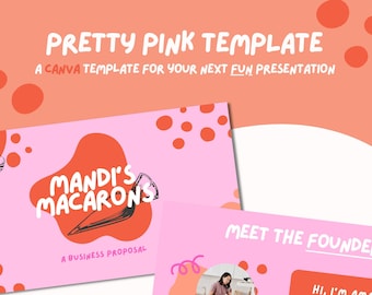 Modello di presentazione Power of Pink Canva, modello Canva, presentazione Powerpoint