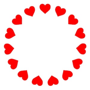 Hearts SVG - Heart PNG - Hearts Sublimation design - Valentine Heart Frame - Valentines Day SVG - Circle Frame