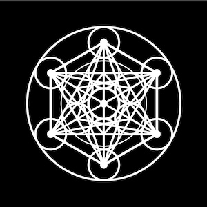 Metatrons Würfel in weiß SVG PNG JPG