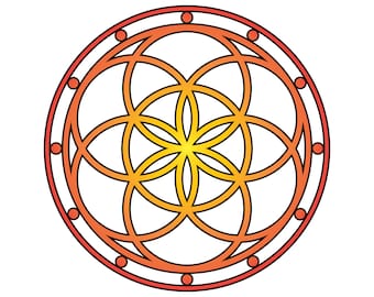 Seed of Life SVG: Crystal Grid Laser Cut Template (Digital Files)