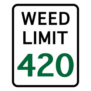 Stoner SVG - Weed Limit Zeichen