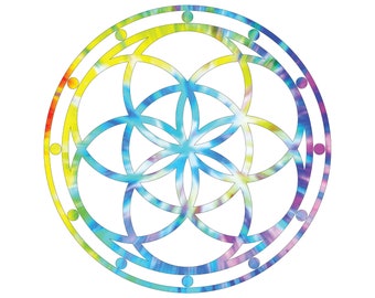 Seed of Life PNG: Sacred Geometry Crystal Grid (Digital File)