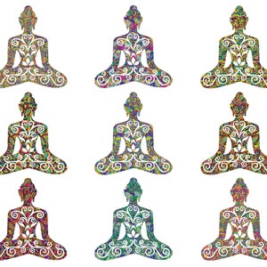Buddha Sublimation Bundle - Colorful Buddha PNG - Buddha Clip Art - Spiritual Buddha PNG Design