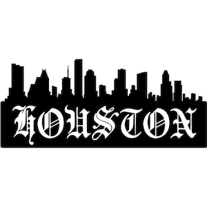 Houston SVG - Houston Skyline SVG | Old English H-Town Cut File | Houston Digital Download