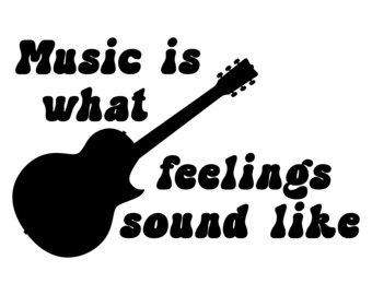 Guitar SVG for Cricut - Guitar Silhouette Cut files - Music Design - Laser engrave file
