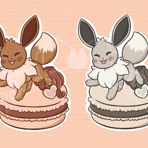 PREORDER 3 inch Double Sided Eeveelution Dessert Charm
