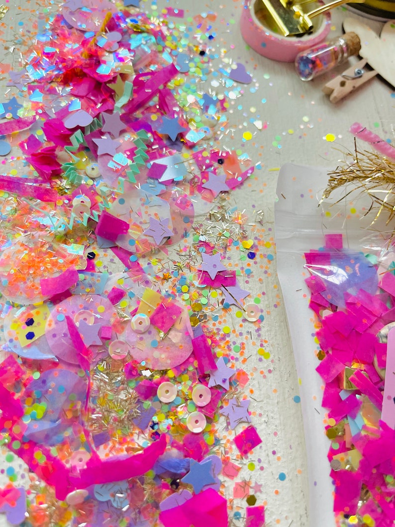 Confetti, Mini Art Journaling Confetti Pack, Confetti, Party Favors, Christmas Gift, Holiday