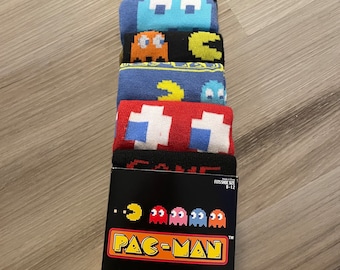 6 paires de chaussettes de jeu rétro atari Pac-Man pour hommes, tailles 8-12