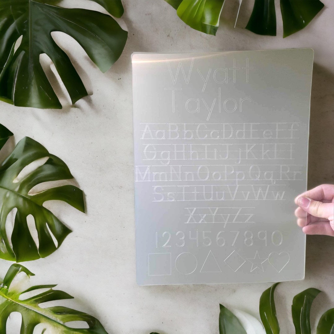 Dryerase Tracing Mat Personalized Tracing Mat Homeschool Etsy