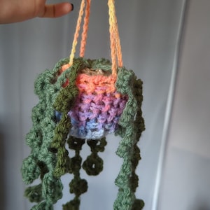 Crochet Hanging String of Turtles Plant