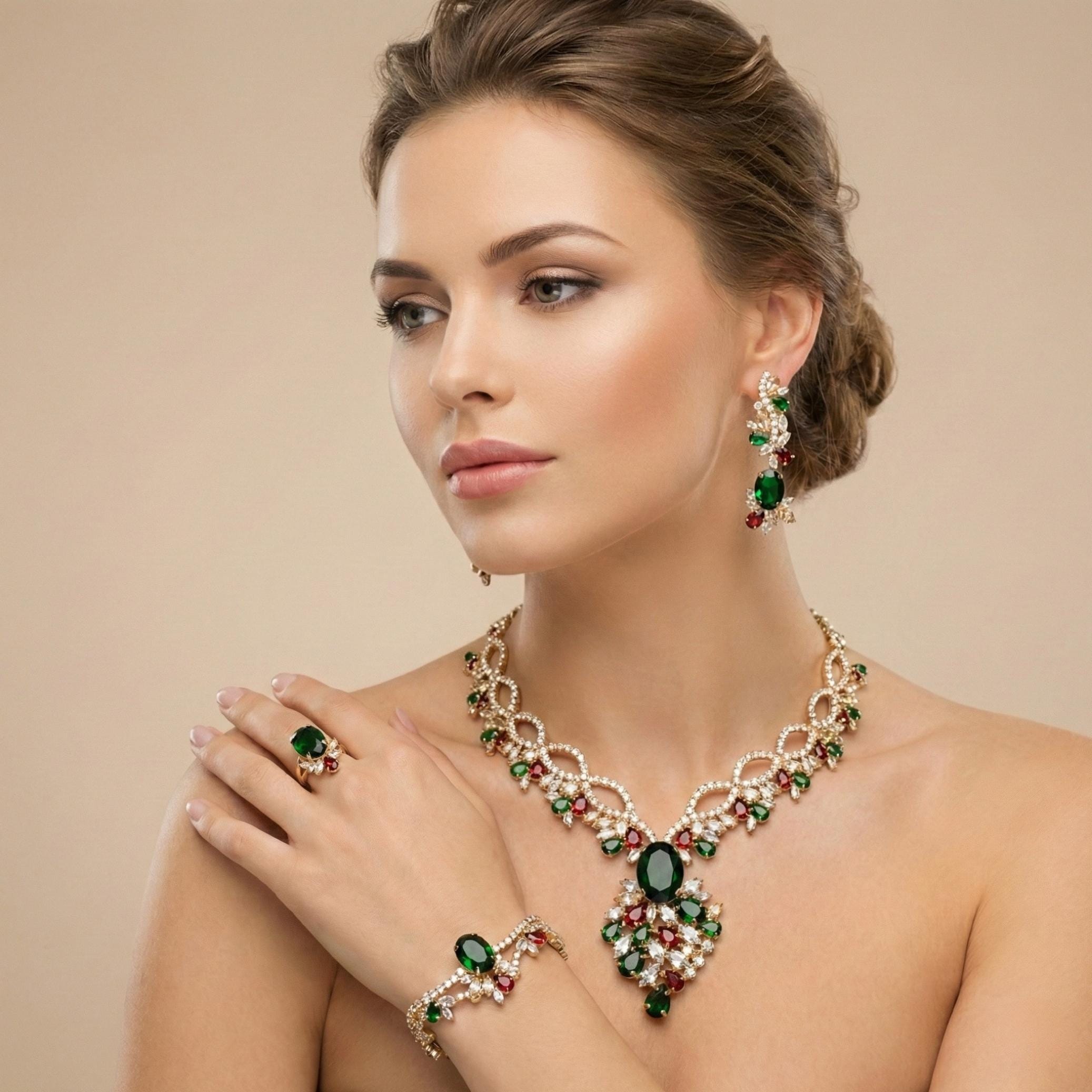 v neck emerald green prom dress Emerald Dress Me Up Hoops in Titanium, Silver / 8mm main image 1