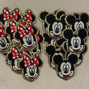 Mickey and Minnie Patches Iron on Patches Iron on Patch Patches for Jackets  Embroidery Patch Patch for Backpack 