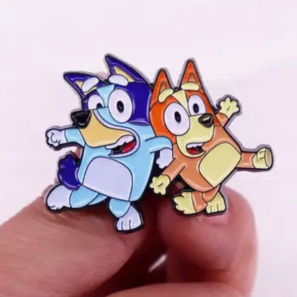 Bluey and Bingo Dog Cartoon Inspired Pin