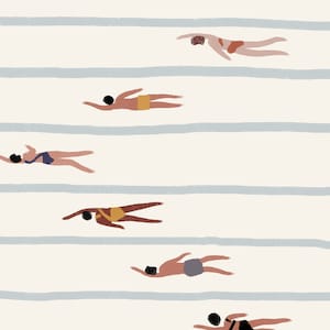 Schwimmbad Druck, Schwimmer Kunstwerk, Minimalistische Drucke, Minimalistisches Poster, Kinder Badezimmer Kunst Bild 4