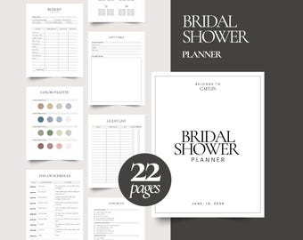 Bridal Shower Planner Canva Template, Wedding Itinerary Organizer, Maid of Honor Gift