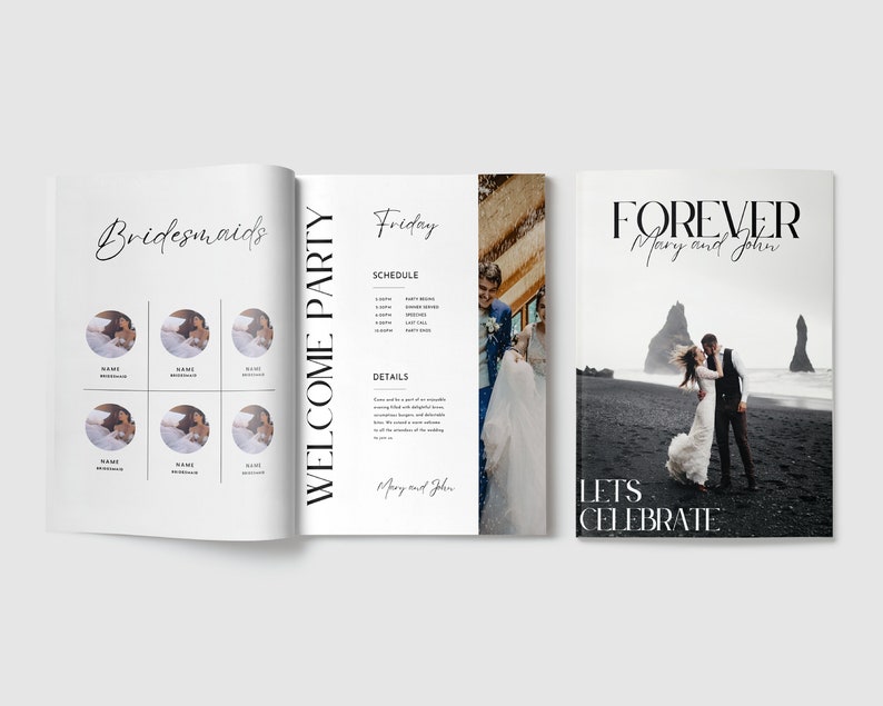 Wedding Magazine Template, Love Story Keepsake (Digital Download) image 4