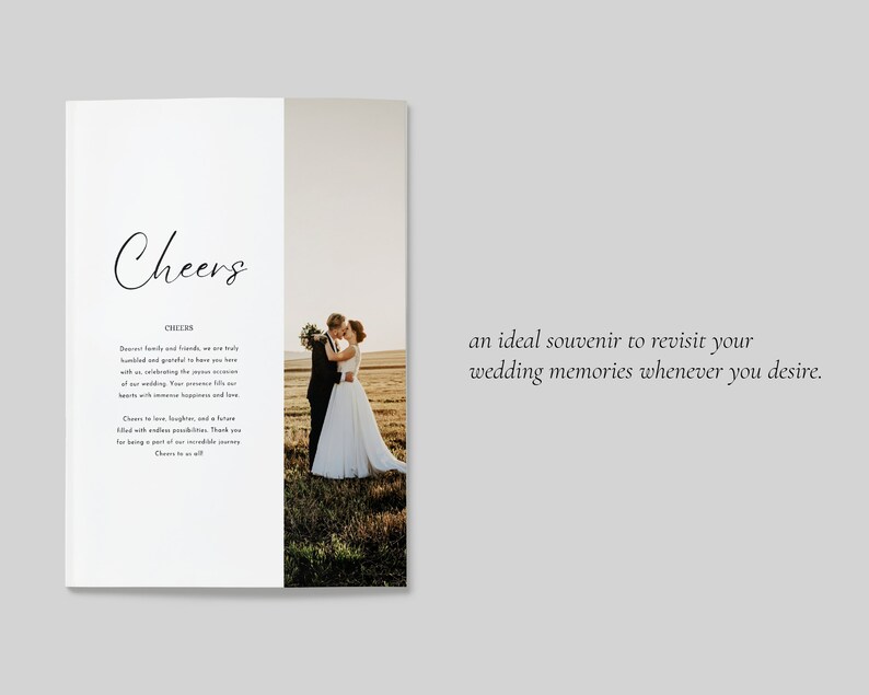 Wedding Magazine Template, Memory Book Album (Digital Download) image 8