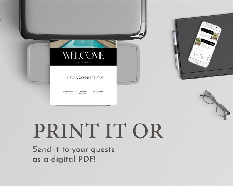 Editable Vacation Rental Book Template Printable Guest Info