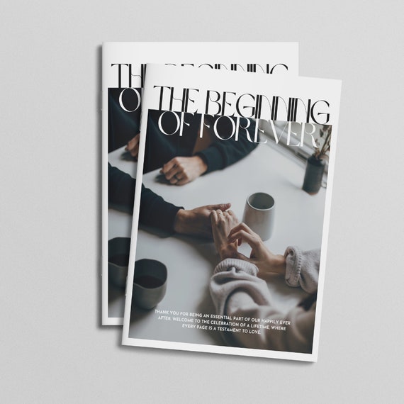 Wedding Magazine Template, Memory Book Album (Digital Download)