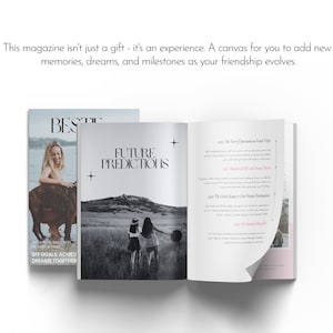 Druckbares BFF Magazin Personalisierte Besties Geschenk, benutzerdefinierte Beste Freunde für immer Erinnerung Buch, Freundschaft Journal, DIY Geschenk für Sie Bild 3