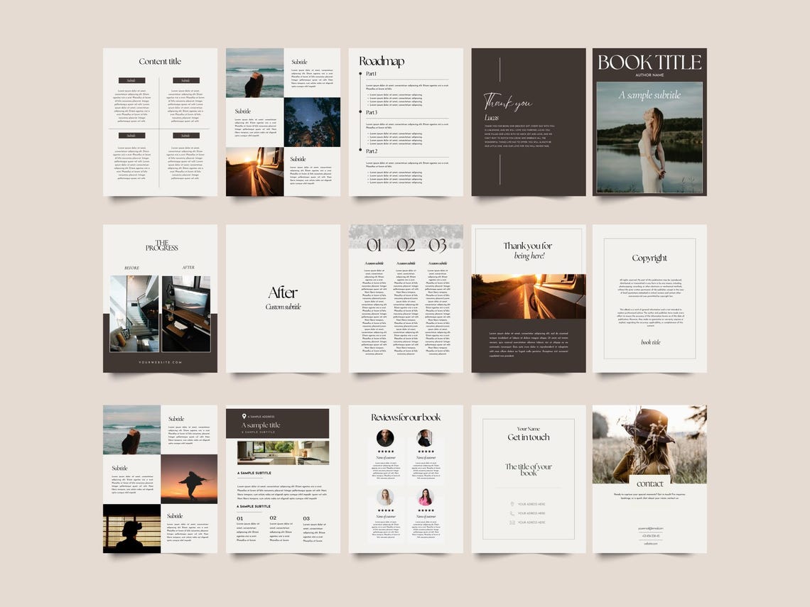 Ebook Template for Canva, Digital Guide Book Layout, Lead Magnet Coach ...