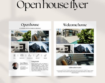 Open House Flyer, Printable Real Estate Listing, Home Sale Brochure, Customizable Property Poster, Printable Apartment Sale Sheet