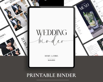 Ultimate Wedding Binder Template, Wedding Day Itinerary (Printable PDF)