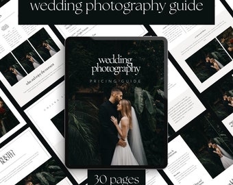 Editable Wedding Photography Guide, Pricing, Templates (Canva, 30-Page)