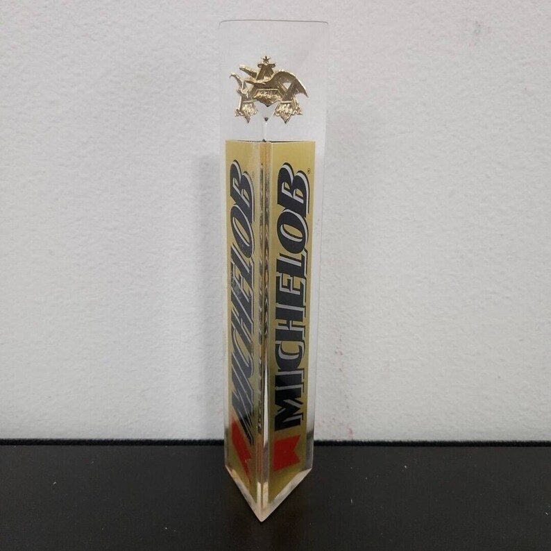 Michelob Beer Tap Handle 3 Sided Triangular Implanted Gold Etsy