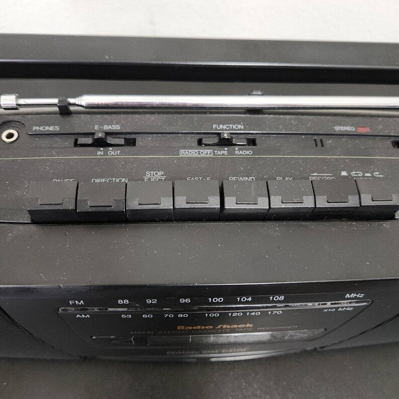 Vintage Radio Shack Boom Box AM FM Stereo Cassette Player No Cord, C ...
