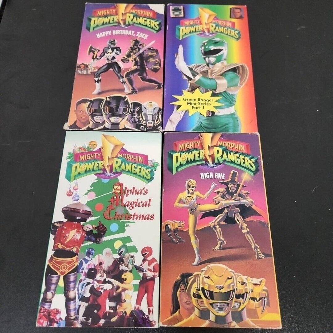 Lot of 4 Might Morphin Power Rangers VHS Tapes Etsy
