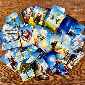Lenormand Kartendeck "Bright Sky" - Wahrsagekarten - XL-Format - 2nd Edition extradick