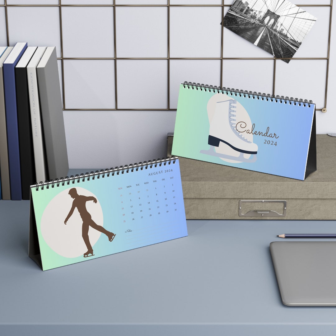 2024 Calendar Figure Skating Desk Calendar Monthly Desk Calendar