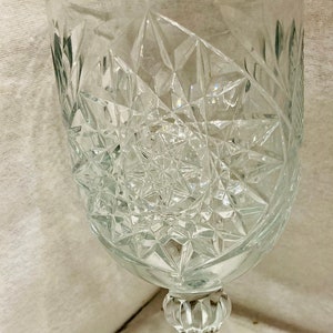 Libby Hobstar Lot of 3 Vintage Cut Crystal Glass Goblets