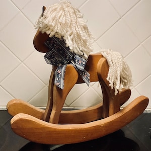 Vintage Wooden 15” Rocking Horse Toy