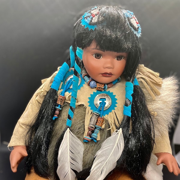 Native American Indian Porcelain Dolls Etsy