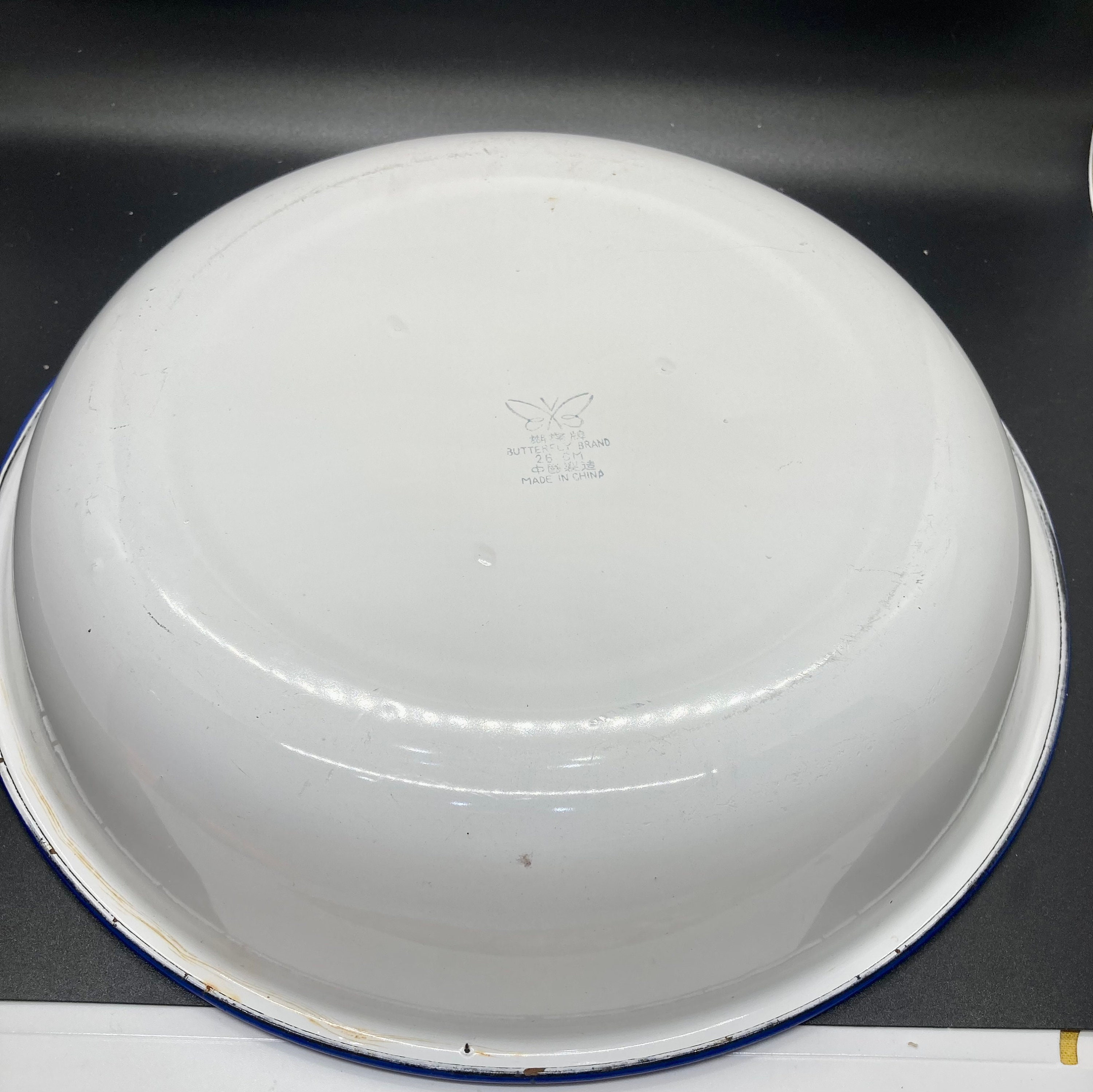 Vintage Enamelware Butterfly Brand, Set of Two Etsy